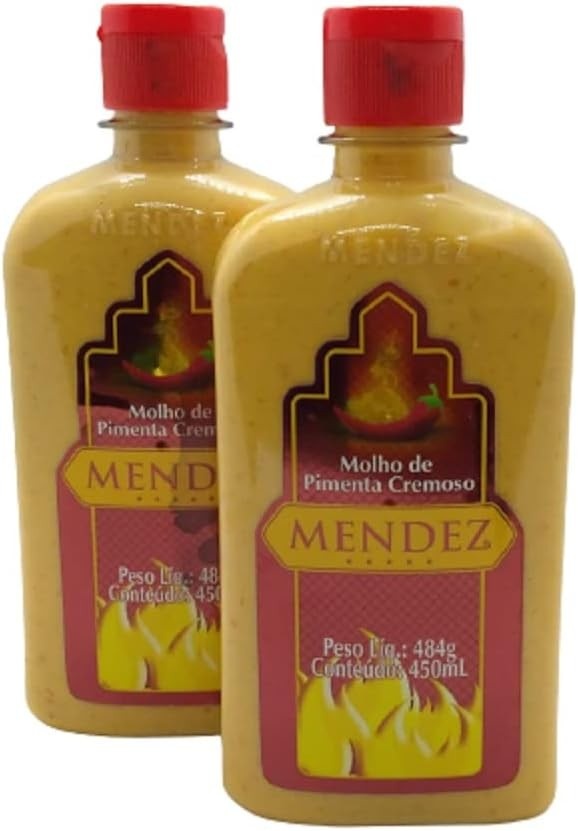 Kit Molho de Pimenta Mendez 450ml 02 Cremosa Tradicional