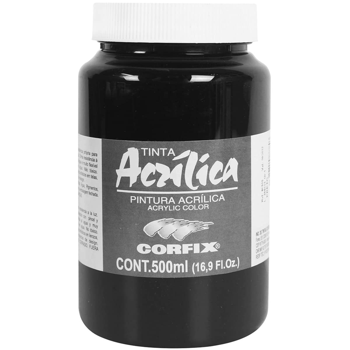 TINTA ACRÍLICA CORFIX 500ML GR-I AVULSO PRETO 065