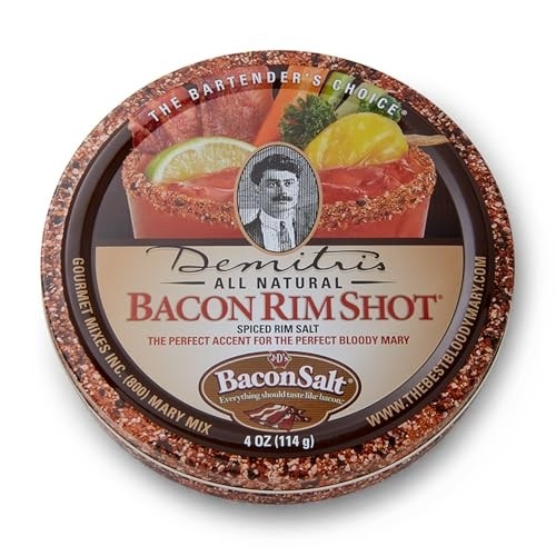 Demitri's Bacon Rimshot Spiced Rim Salt 120ml Tin 1