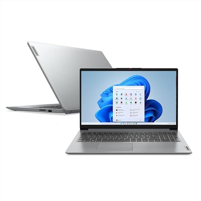 Notebook Lenovo IdeaPad 1 15AMN7 AMD Ryzen 3 7320U 8GB 256GB SSD Windows 11 15.6" - 82X5000MBR Cloud Grey