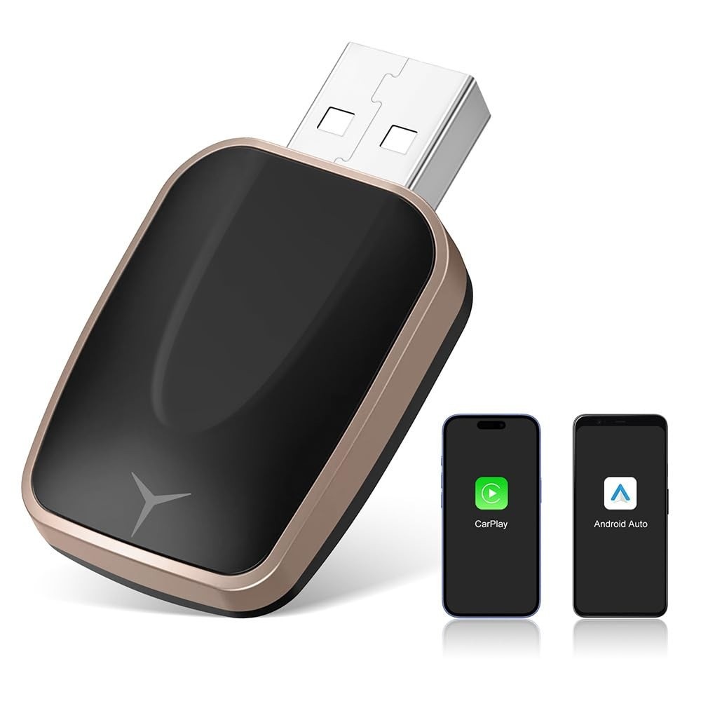 Adaptador Kacenray 2 em 1: CarPlay e Android Auto Sem Fio para Seu Carro
