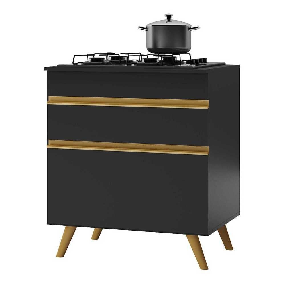 Balcão de Cozinha para Cooktop 70 cm Multimóveis Veneza GB - Design Moderno com 1 Porta e 1 Gaveta