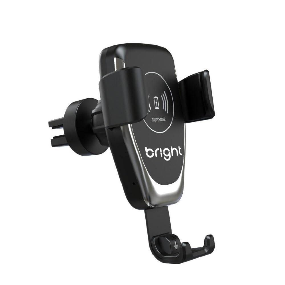 Carregador Sem Fio Veicular Bright 2 em 1: Carga Rápida e Suporte Ajustável