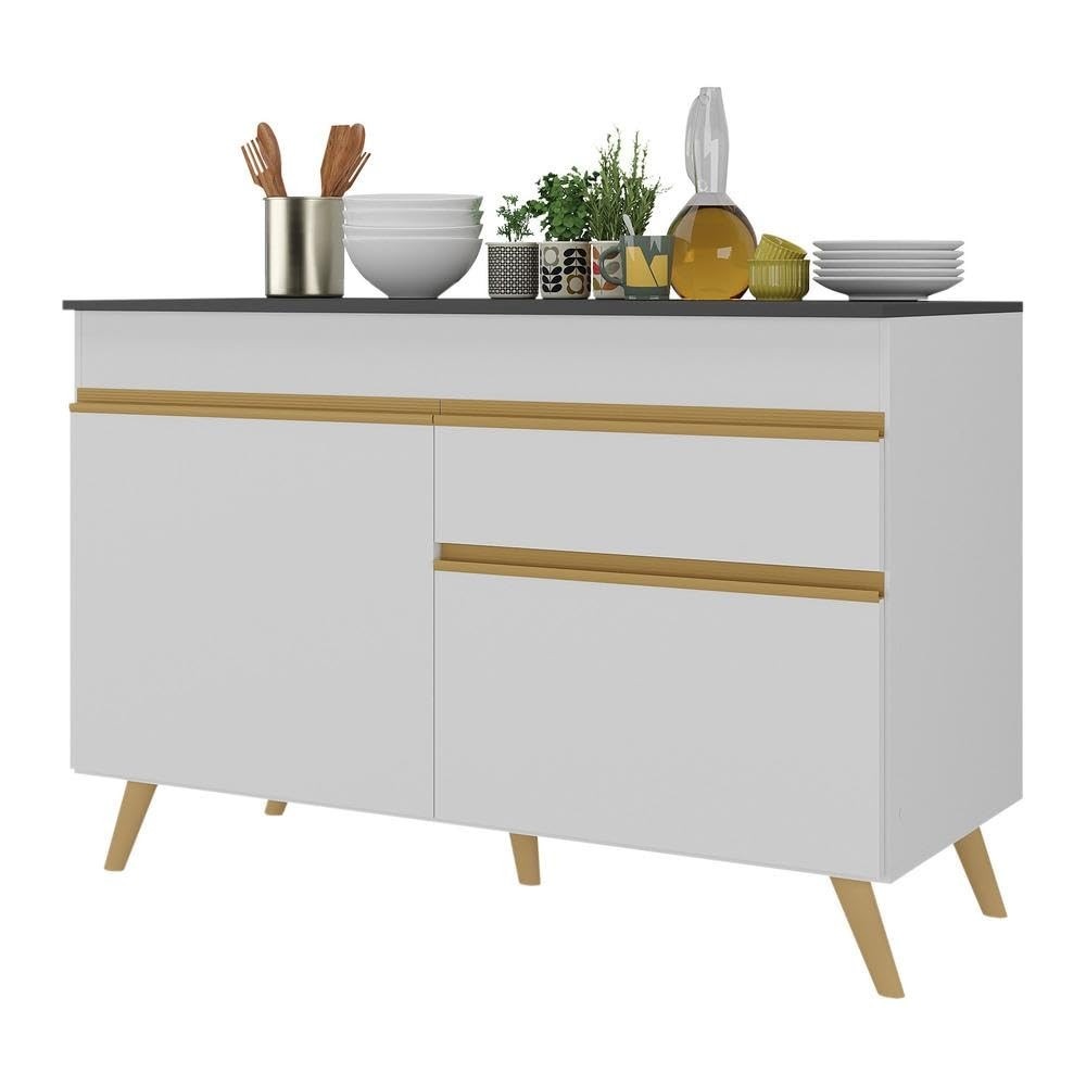 Balcão de Cozinha Veneza 120cm com 2 Portas e 1 Gaveta - Design Moderno e Funcionalidade