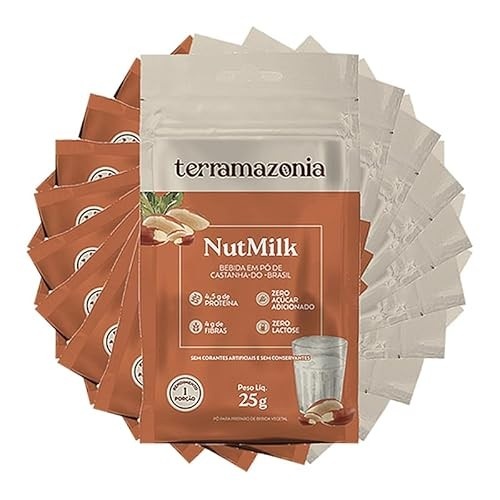 Bebida Vegetal de Castanha do Pará em Pó NutMilk 25g Terramazônia 10 Sachês