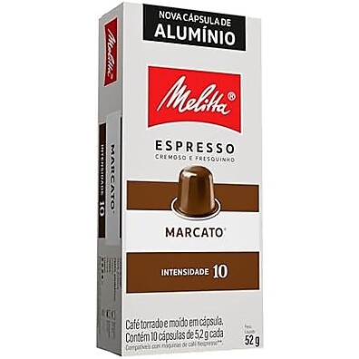 Cápsula Melitta Marcato Intensidade 10 Nespresso
