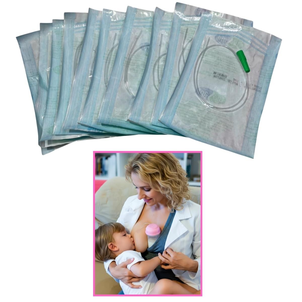 Tubo Extensor para Relactação Sonda Tamanho 4 - Kit com 10 Unidades | Segurança e Conforto na Amamentação
