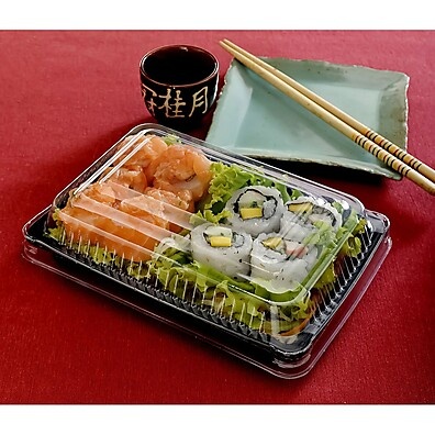 10 Embalagens Sushi GO912 Pequena – Ideal para Delivery