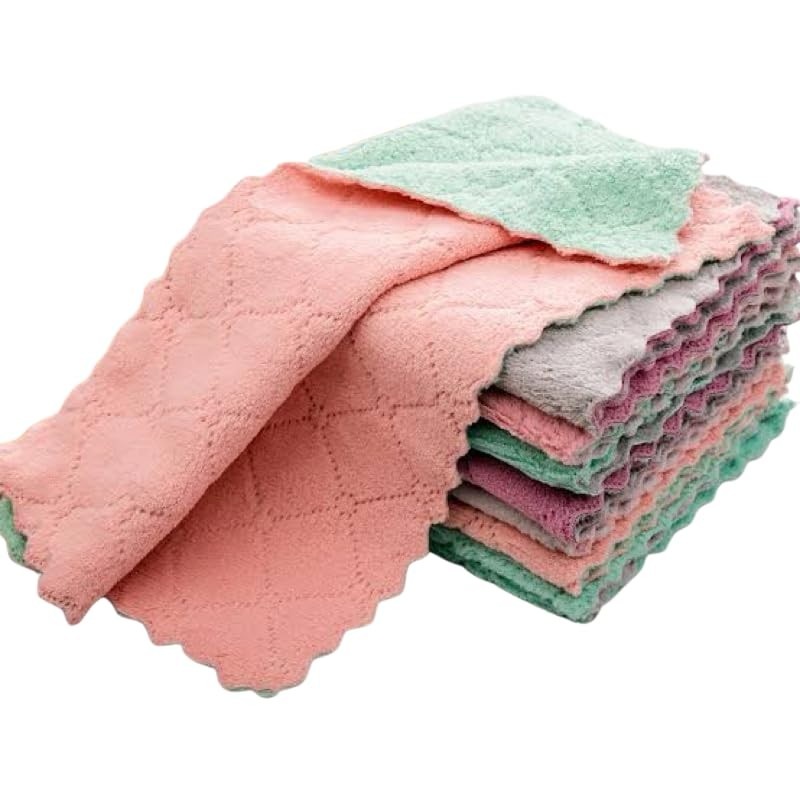 Kit 10 Panos Mágicos de Microfibra Reutilizáveis - Super Absorventes e Versáteis para Limpeza Total