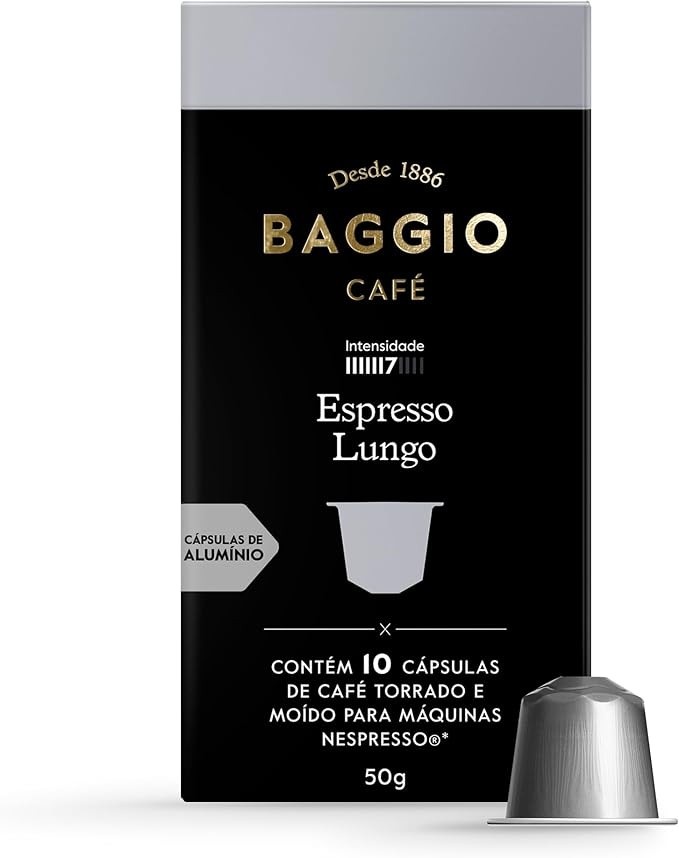 Baggio Café Cápsulas De Café Espresso Lungo Compatível Com Nespresso Contém 10 Cápsulas