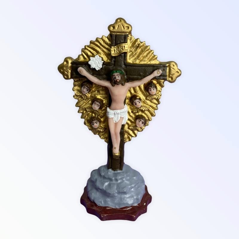 Imagem de Nosso Senhor do Bonfim em Resina 10 cm - Decoração Sagrada com Qualidade e Fé
