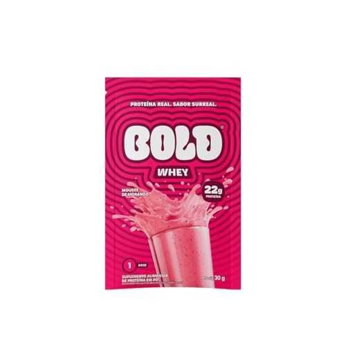 BOLD Whey Mousse de Morango 30g (Caixa 10 Unid.)