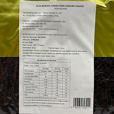 Nori Gold Yaki: Alga Crocante para Sushi Perfeito (10 Folhas)