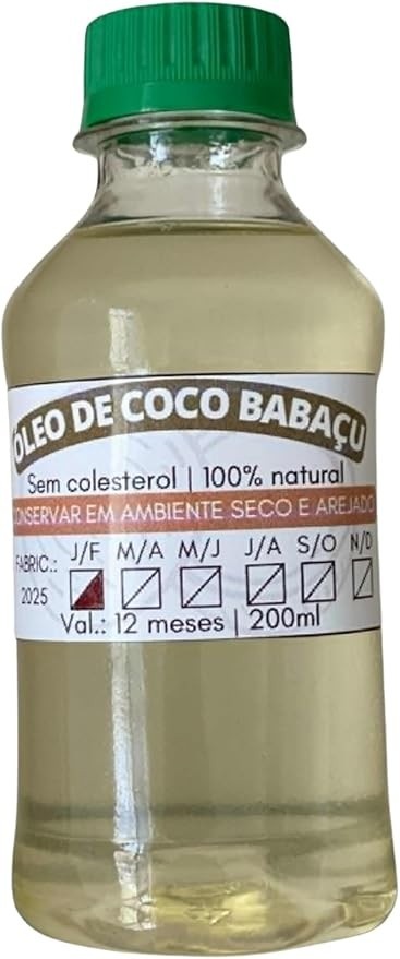 Oleo de Coco Babaçu 100% Natural 200ml