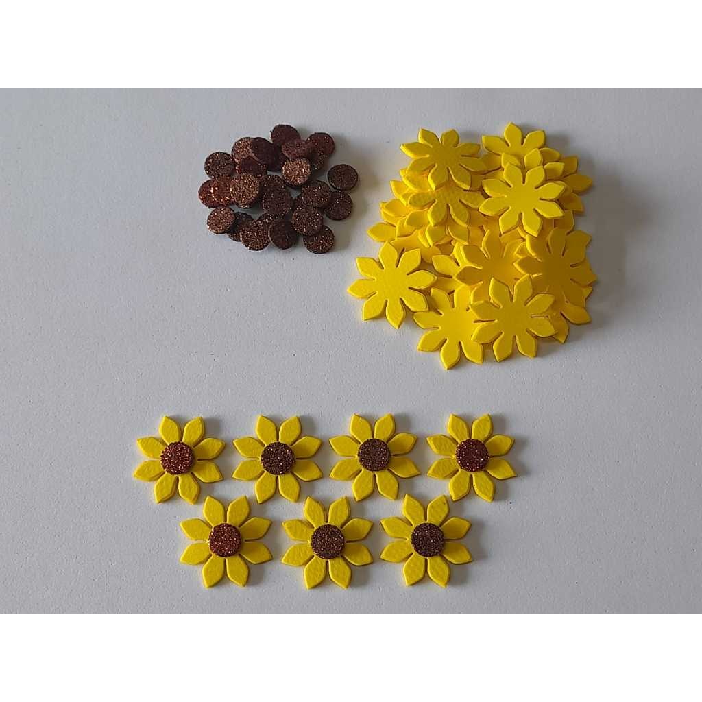 100 Girassóis de EVA 3cm: Decore com Arte!
