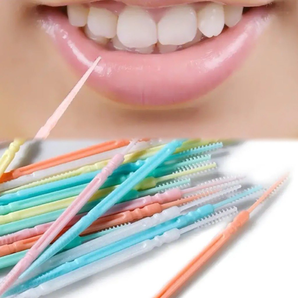 100 Palitos Interdentais: Sorriso Limpo e Saudável!
