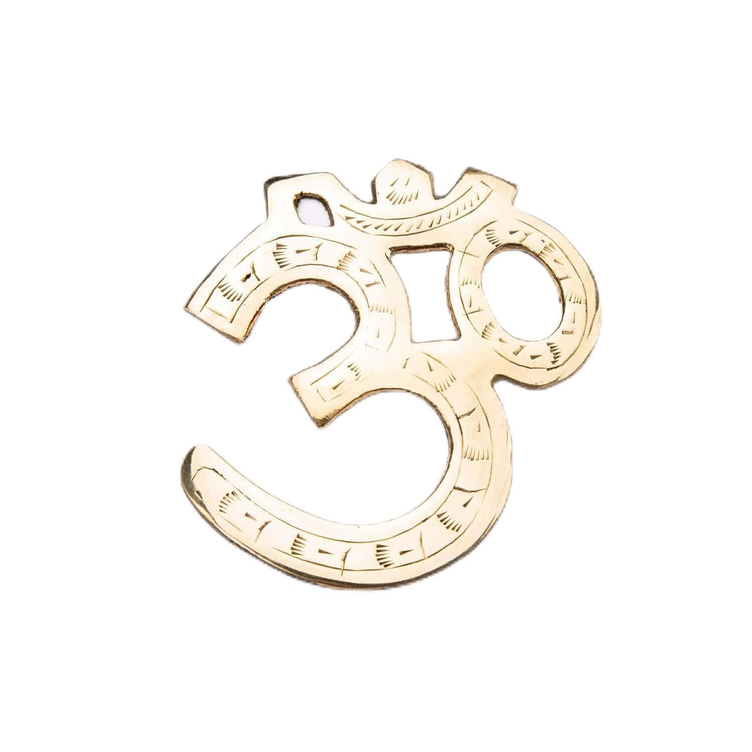 YOGATERIA Símbolo Om Decoração 100% Bronze 8cm