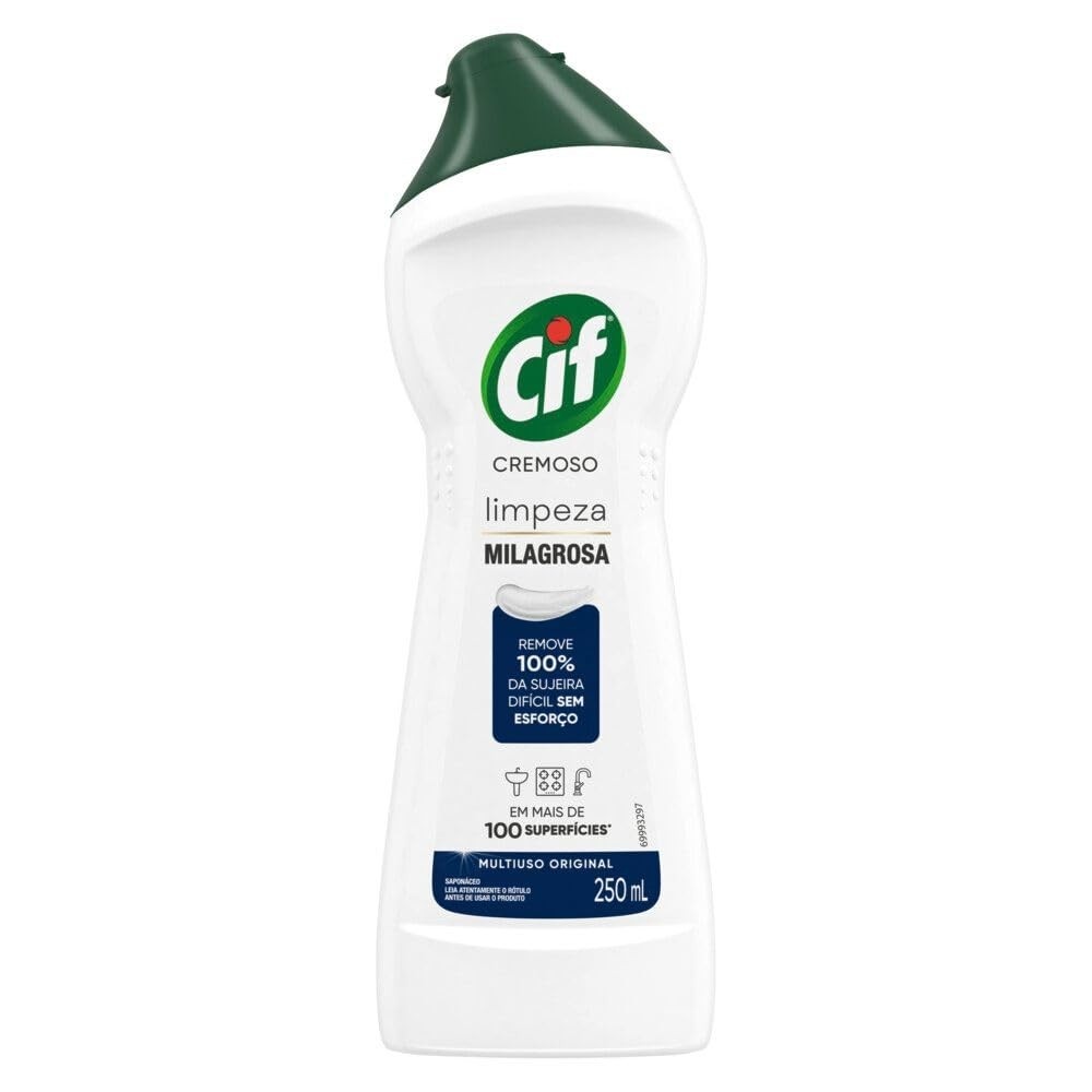 Cif Cremoso Original 250ml - Limpeza Milagrosa e Brilho em 100+ Superfícies