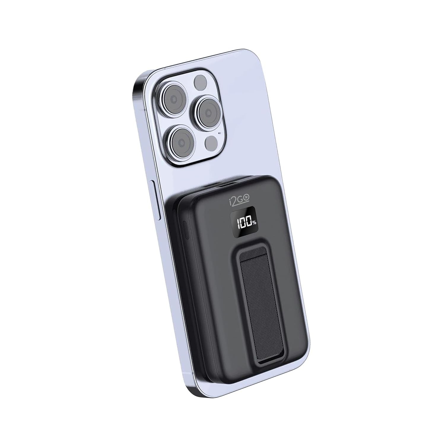 i2GO Power Bank 10000mAh MagSafe 15W: Carregamento Rápido e Suporte Integrado