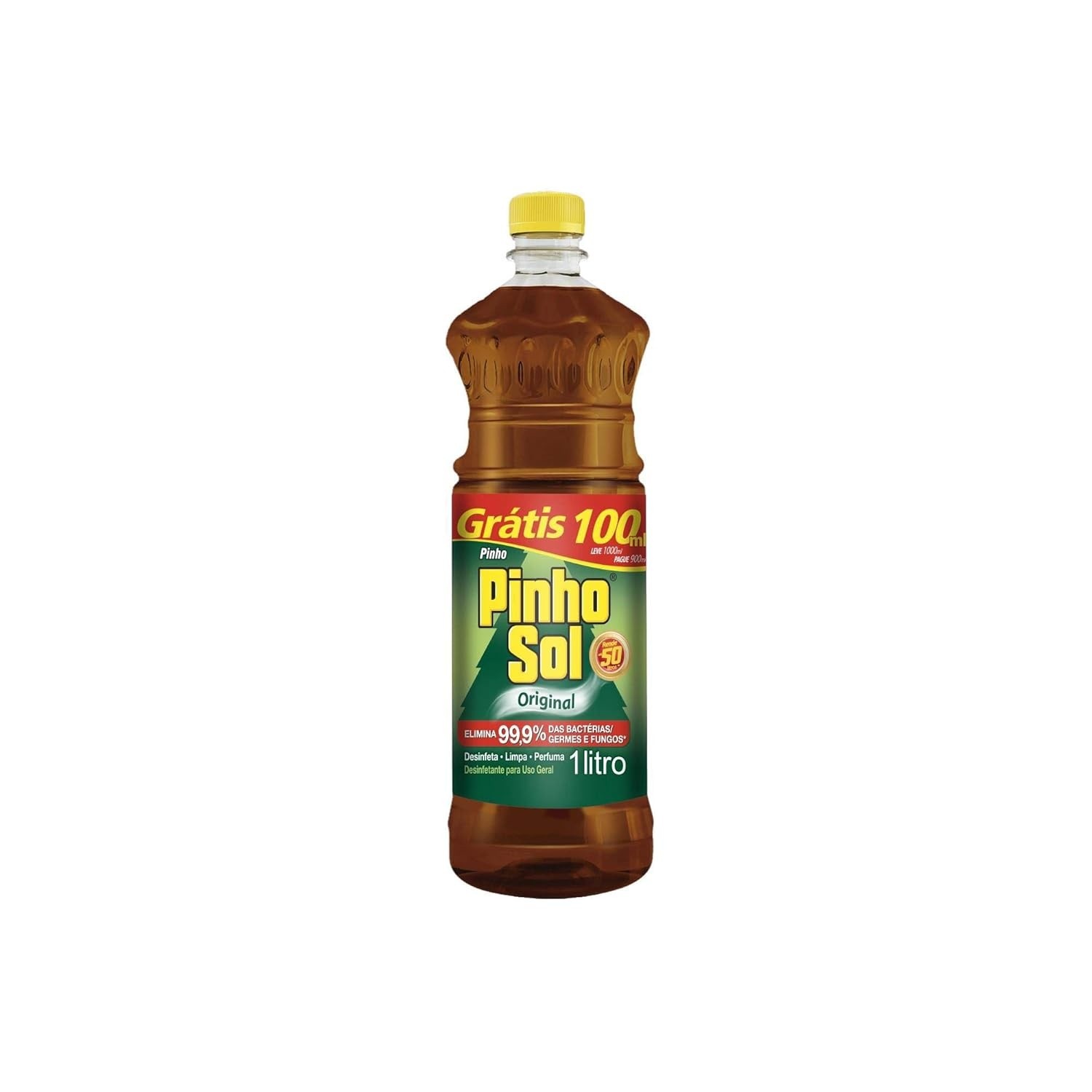 Desinfetante Pinho Sol Original 1L + 100ml Grátis - Limpeza e Desinfecção Total