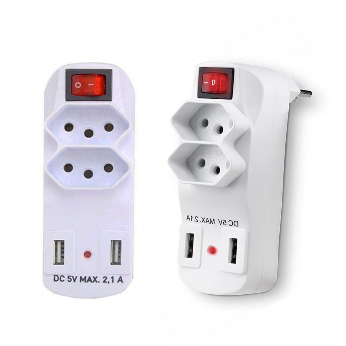 Adaptador ZAROBO 1 Tomada 10A Bivolt com 2 Portas USB: Carregue Tudo de Uma Vez!