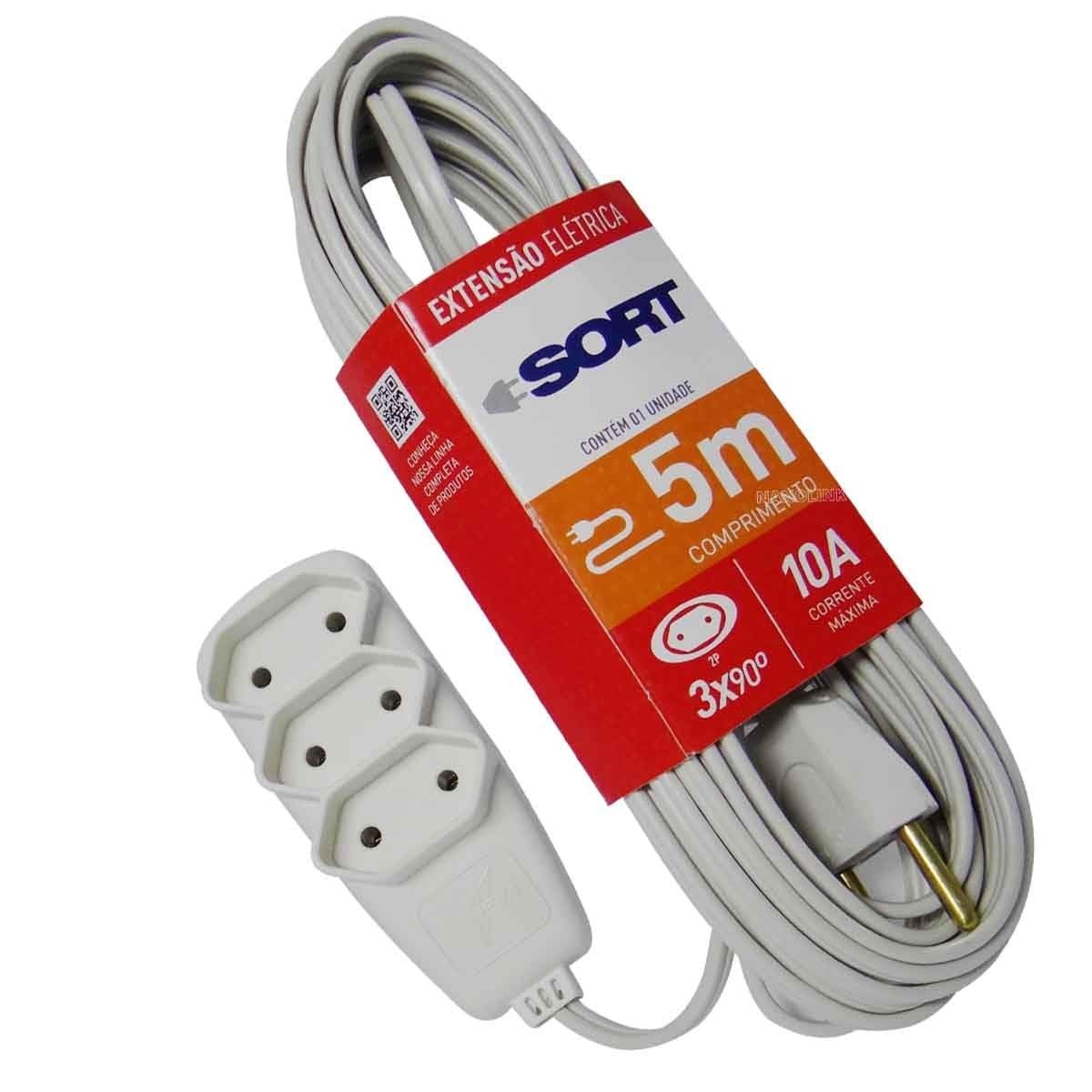 Extensão Elétrica 5 Metros 2 Pinos 10A Daneva: Segurança e Praticidade para sua Casa!