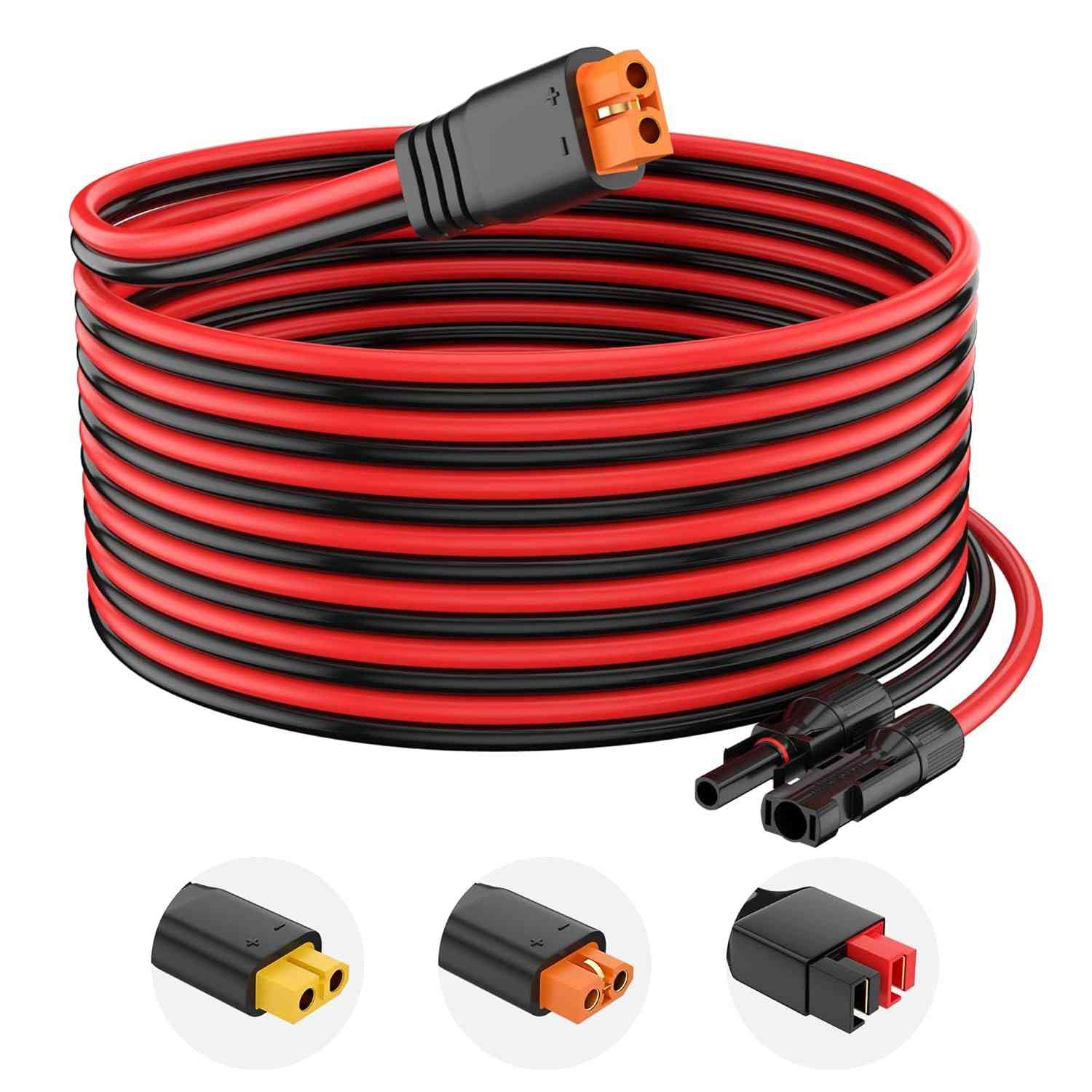 Conector Solar XT60i 10AWG: Expanda sua Energia Solar Portátil com Segurança e Eficiência (40 pés)