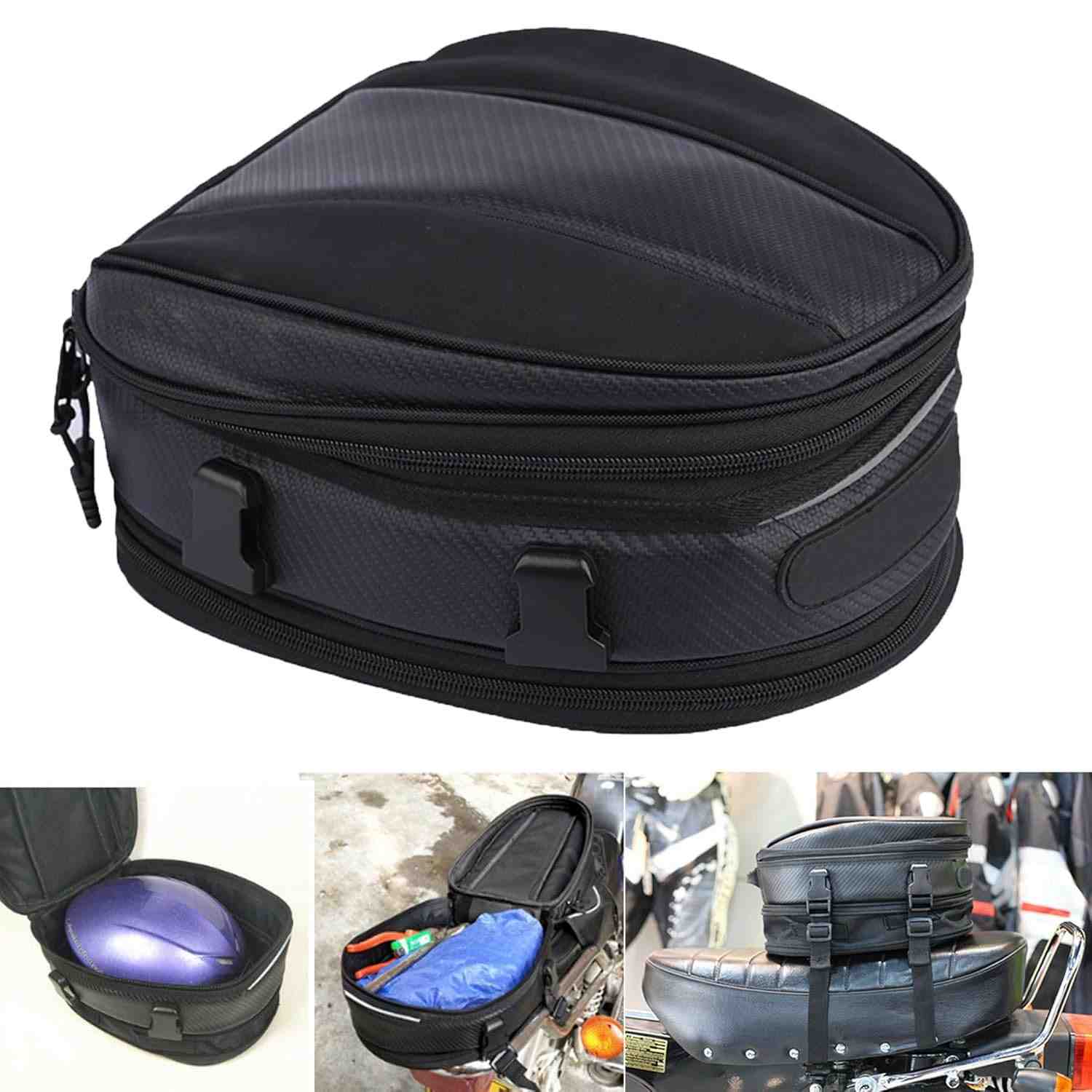 Mochila de Moto Impermeável Expansível 7.5L-10L: Aventura Segura e Confortável