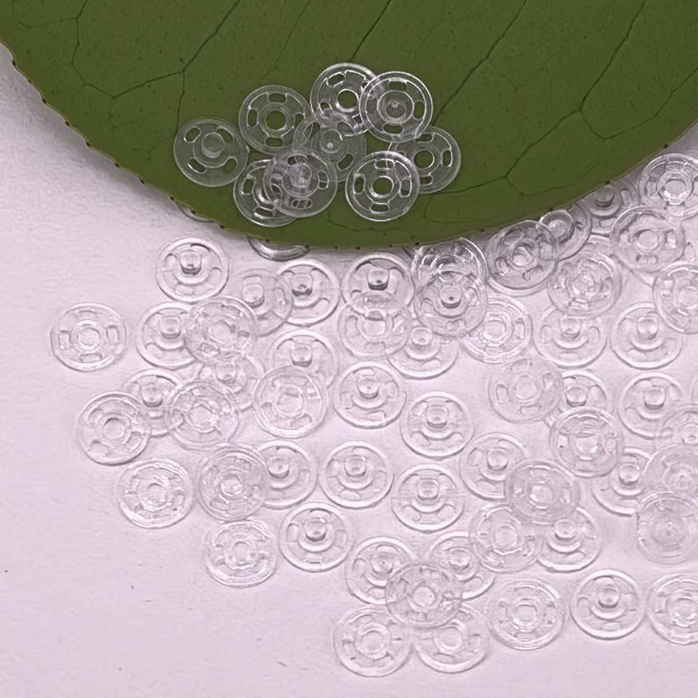 Botão de Pressão 10mm Transparente - 50 Peças | Ideal para Projetos Eletrônicos