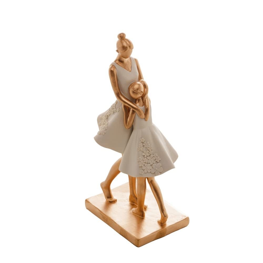 WOLFF - Figura Decorativa em Resina Família Branco 10x7x20cm | Decore com Estilo e Sofisticação