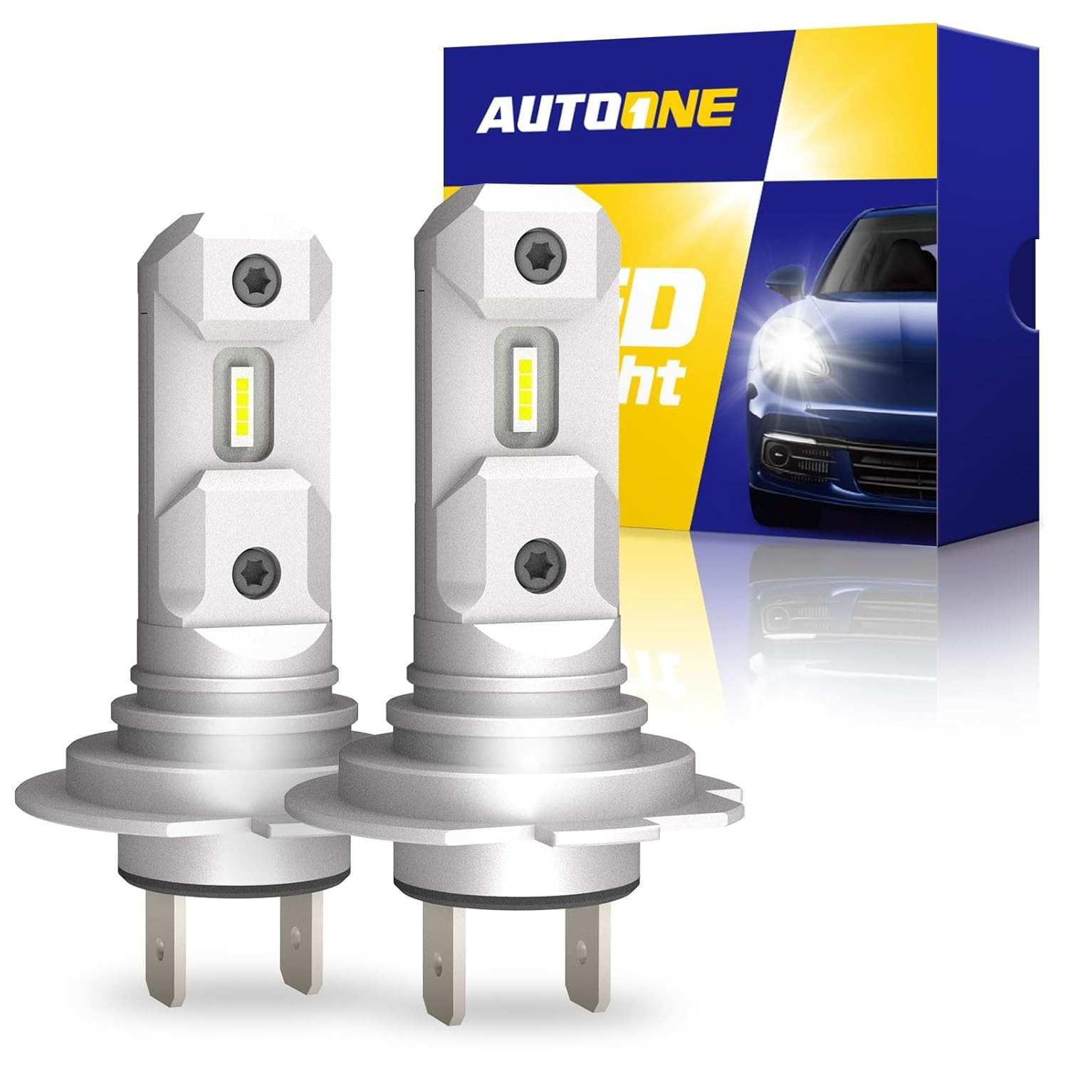 AUTOONE Lâmpada H7 Super Brilhante 6500K - Iluminação Branca 1:1 Halogênio