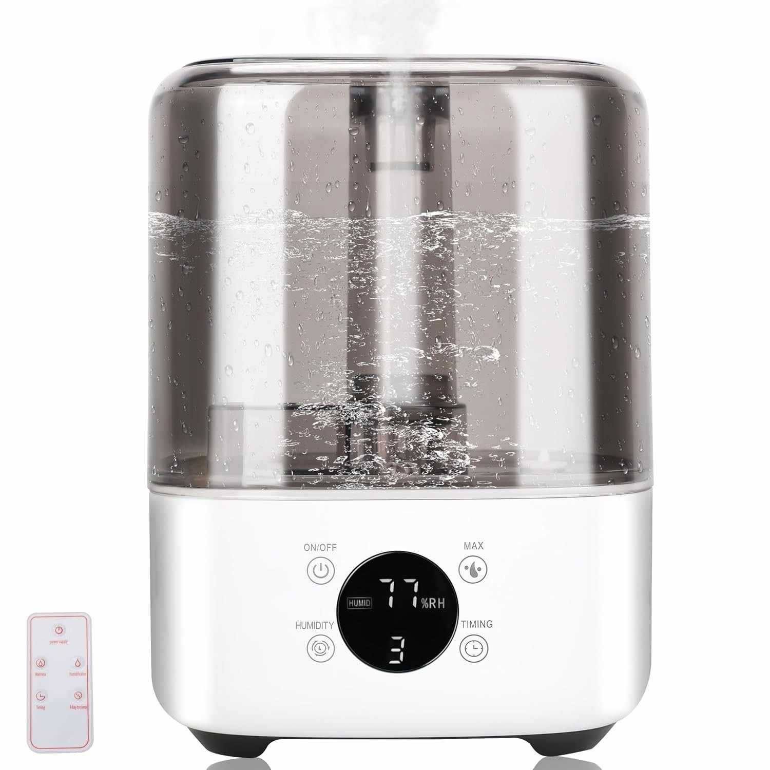 Umidificador de Ar 5L com Controle Remoto - 110-240V, Difusor de Óleos Essenciais Silencioso