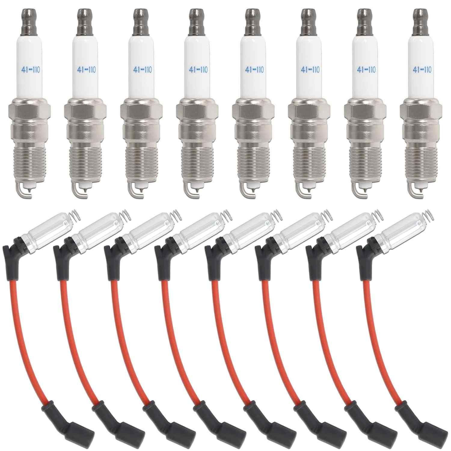 Kit Velas de Ignição Irídio 41-110 e Cabos M8-48322 para Chevy/GMC V8 LS (Silverado, Tahoe, Sierra, Yukon)