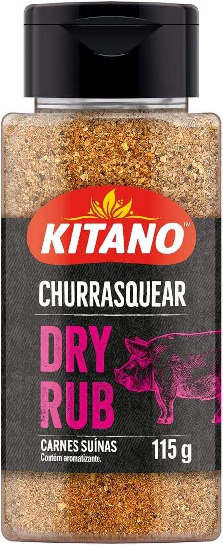 Tempero Dry Rub para Carne Suína Kitano Churrasquear Frasco 115g