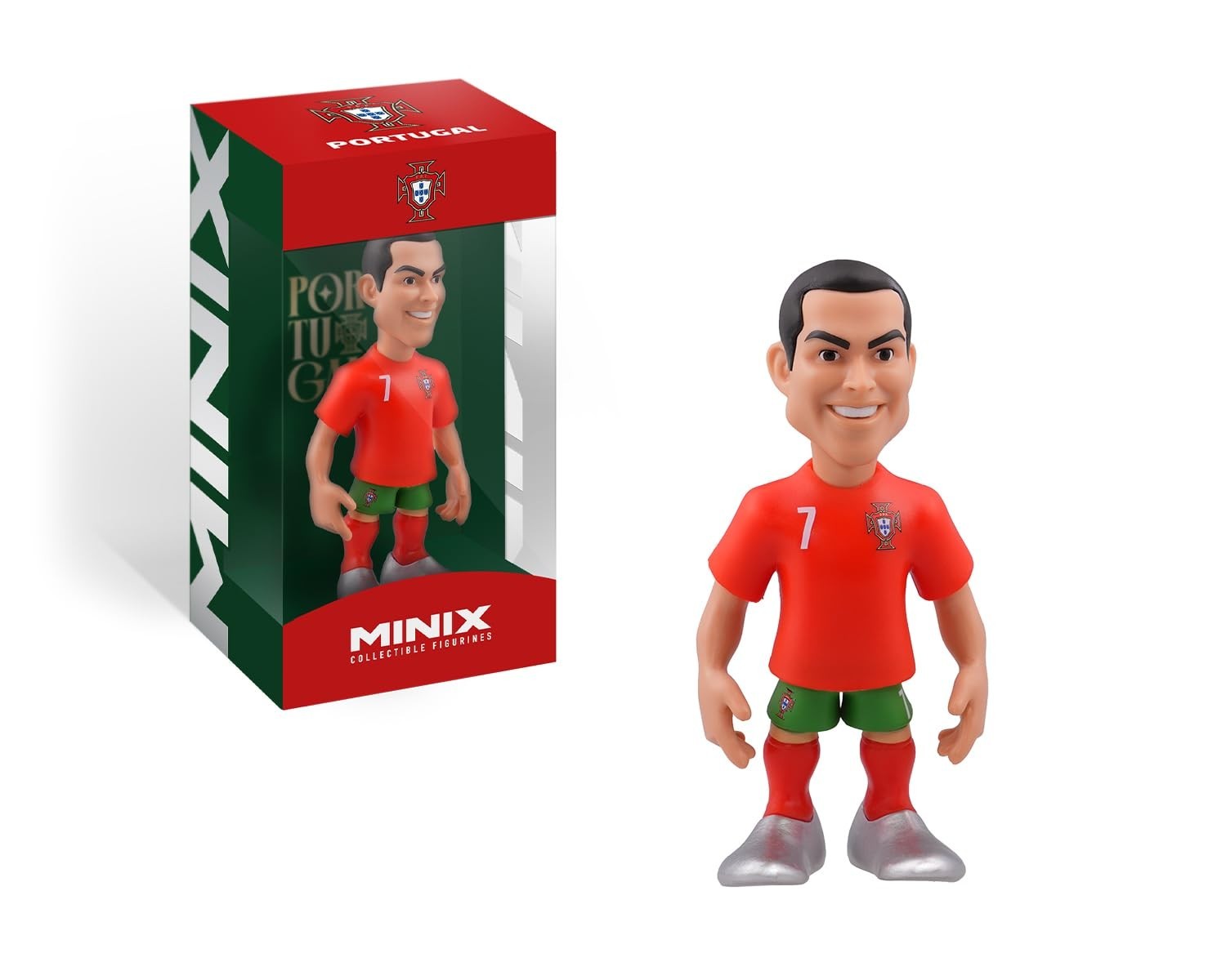 Estatueta Colecionável Cristiano Ronaldo 12 cm - Minix com Detalhes Realistas