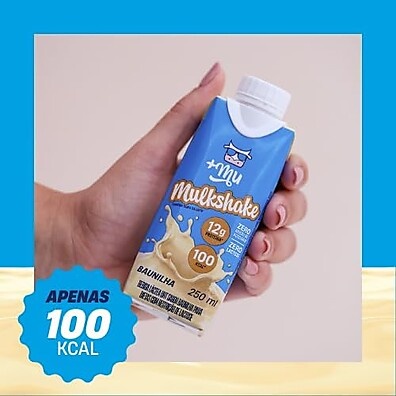 Shake Proteico Baunilha +Mu: Energia e Sabor (Pack 12)
