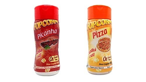 Temperos P/ Pipoca Popcorn Cx 24 Frascos. 12 Picanha - 12 Pizza