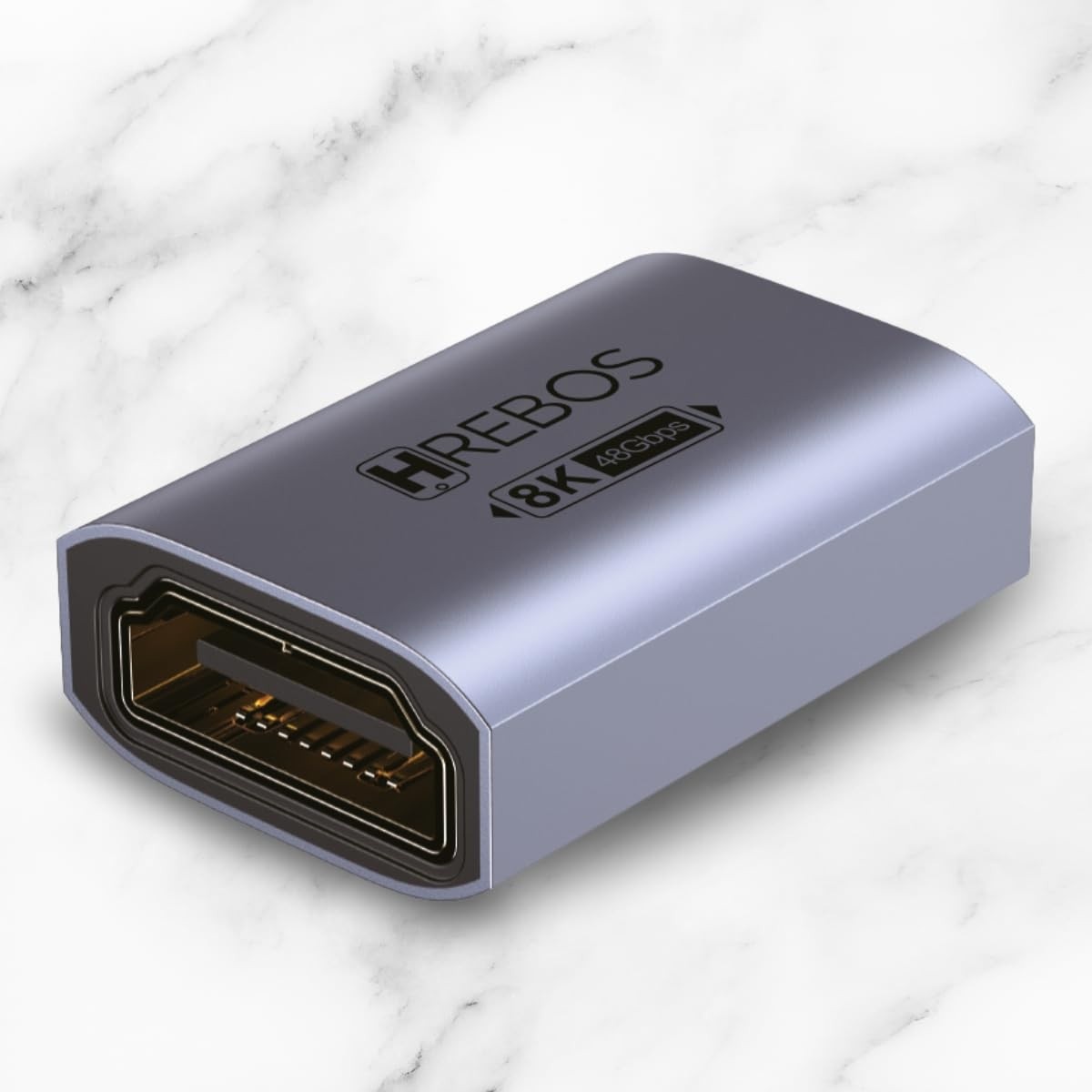 Emenda Extensor HDMI 2.1 Fêmea x Fêmea 8K 4K 120Hz 48Gbps - Alumínio Premium