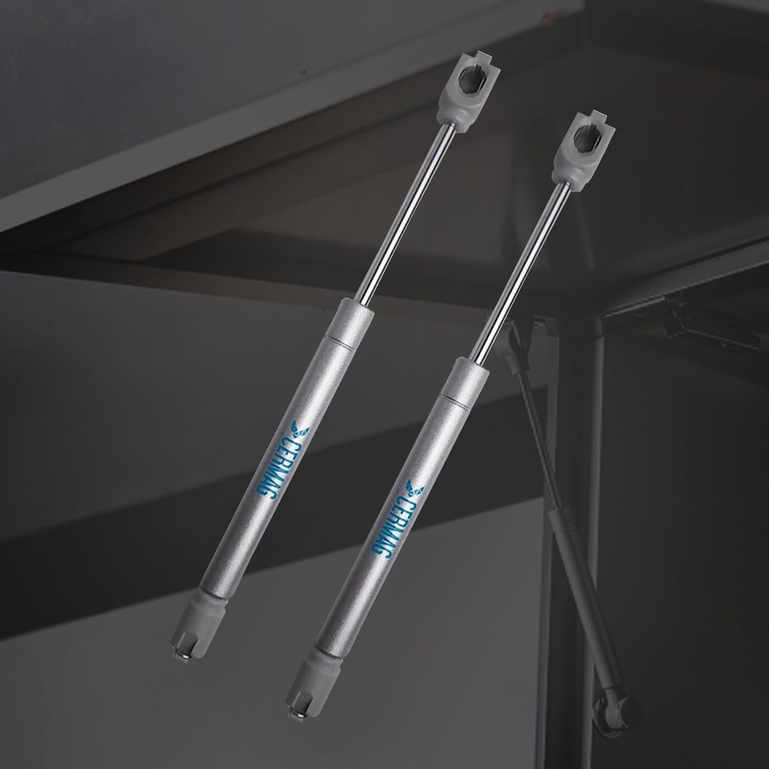 2x Amortecedores a Gás para Porta de Armário - Suporte 12kg | Pistão Inverso 120N