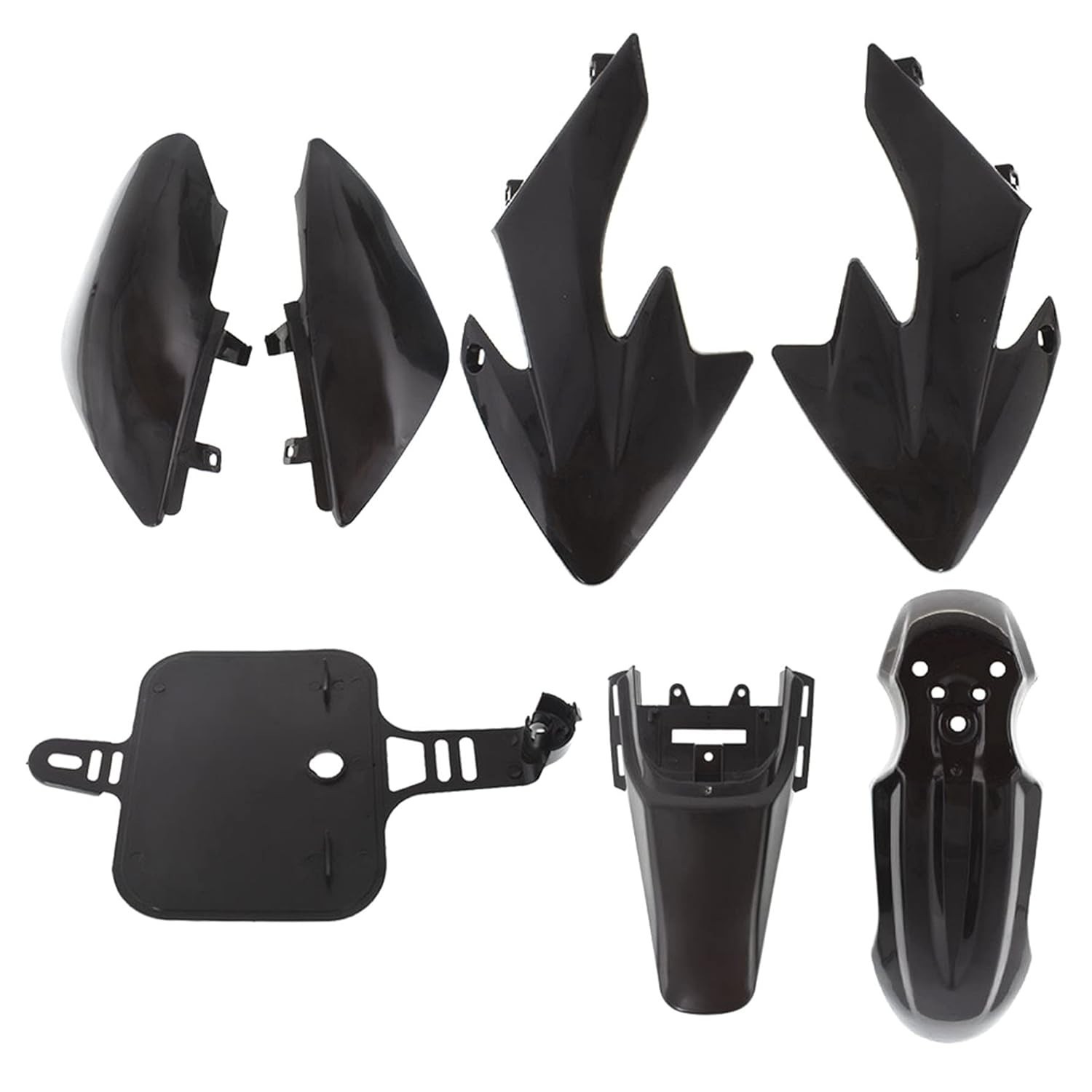 Kit Carenagem Plástico Preta para XR50 CRF50 SDG SSR 107 125 - Upgrade Completo