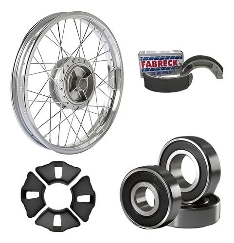 Roda Traseira Completa YBR 125 / Factor 125: Pronta para Rodar com Lona, Bucha e Rolamento!