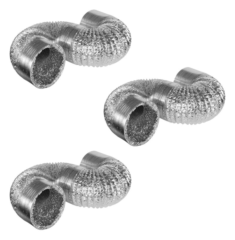 Duto Flexível de Alumínio 3m - Ideal para Ventilação, Exaustão e Ar Condicionado (125mm)