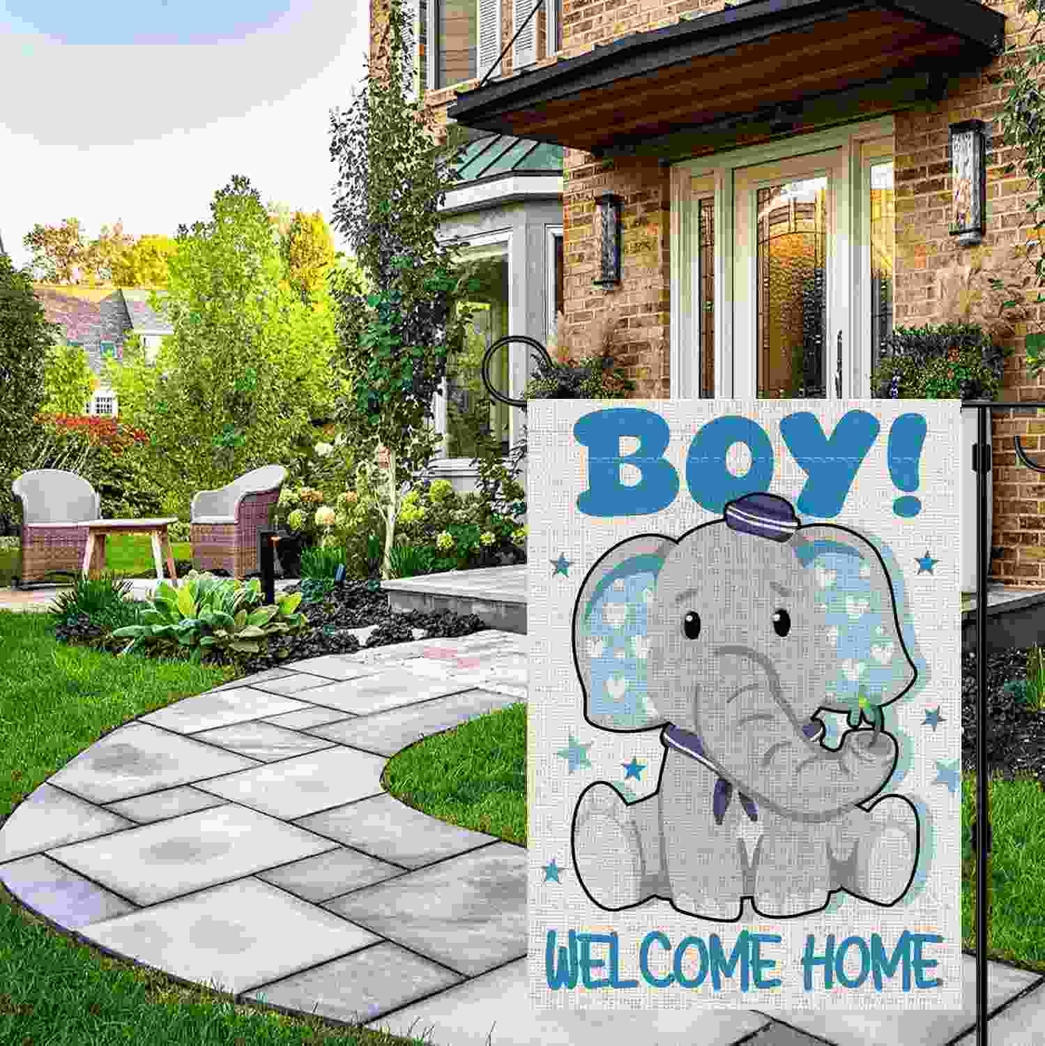Bandeira de Jardim Welcome Home Dupla Face 12,5x18" - Decore Sua Entrada com Estilo