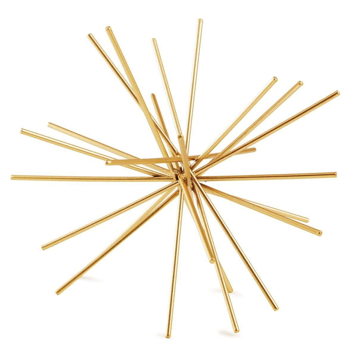 Escultura Ouriço em Metal Dourado - Decoração Moderna 3D 12cm