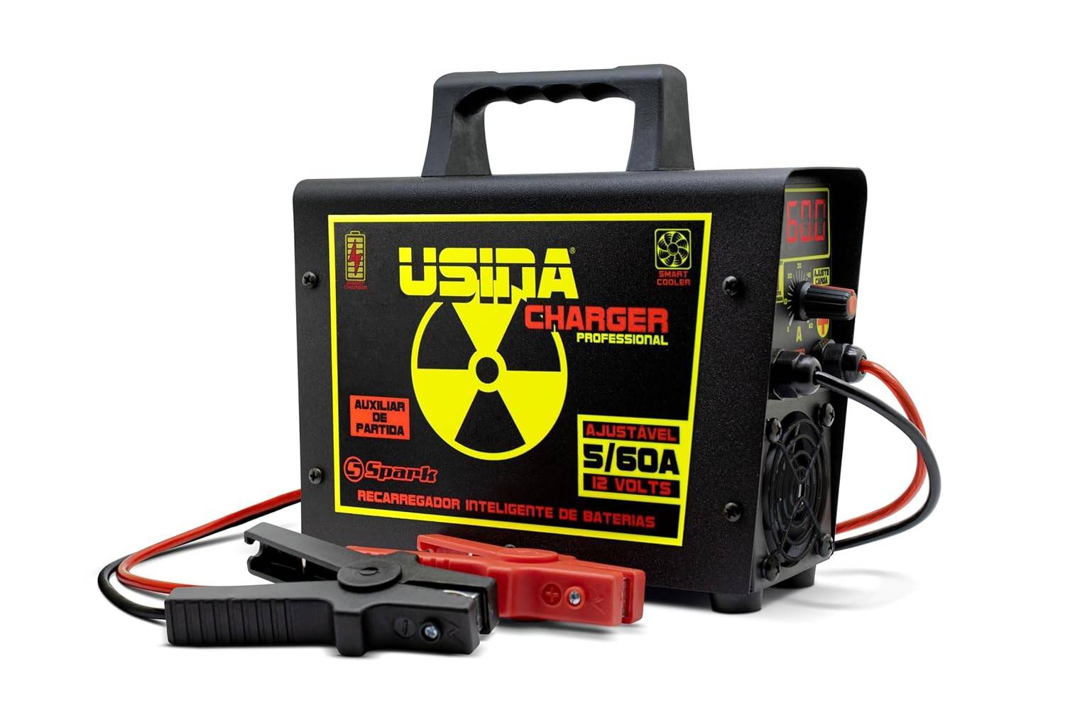 Usina Charger 60A Bivolt: Carregador Inteligente para Baterias 12V com Praticidade Total