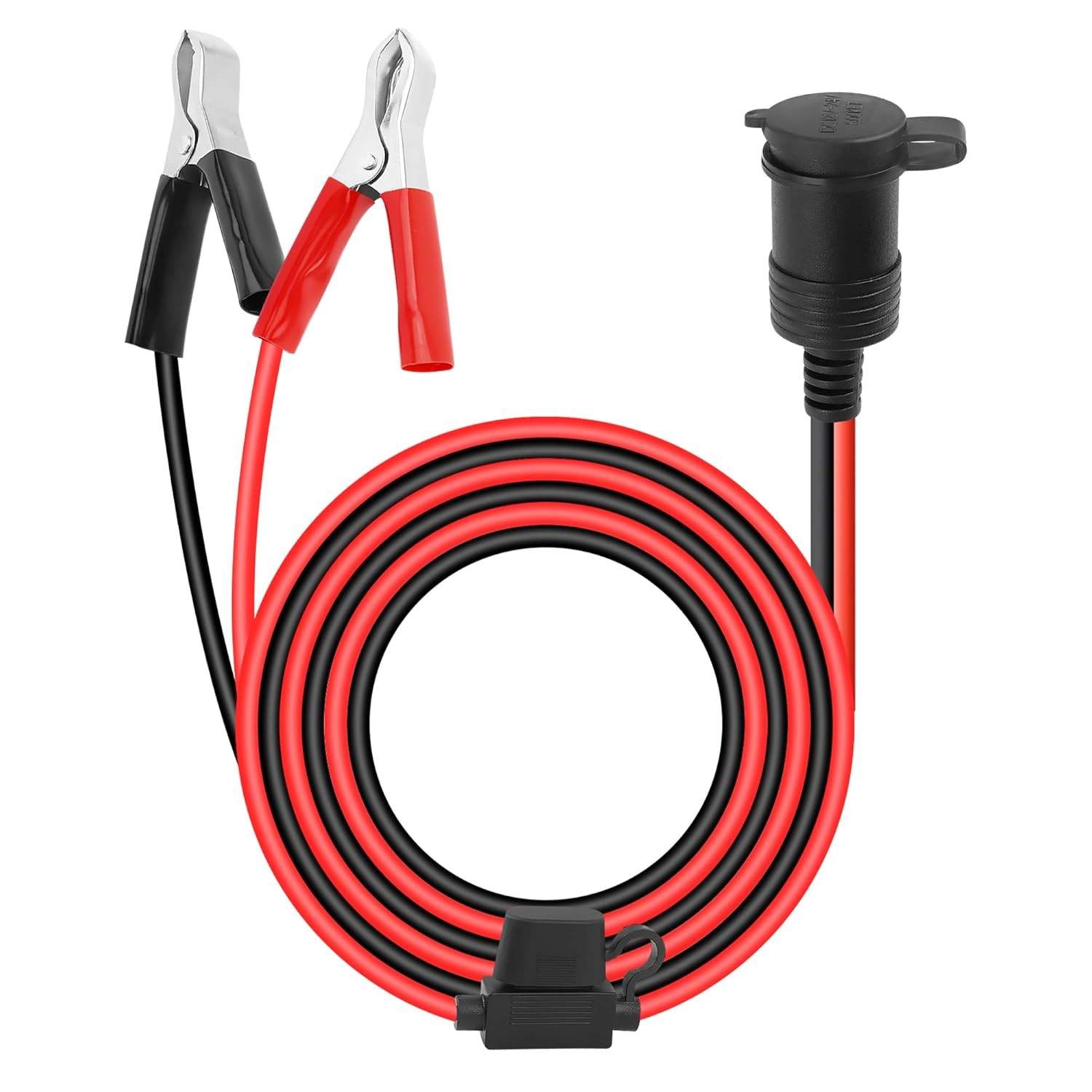Tomada Universal Isqueiro 12V com Cabo 1.5m e Clipes Jacaré - Energia Confiável no Seu Veículo