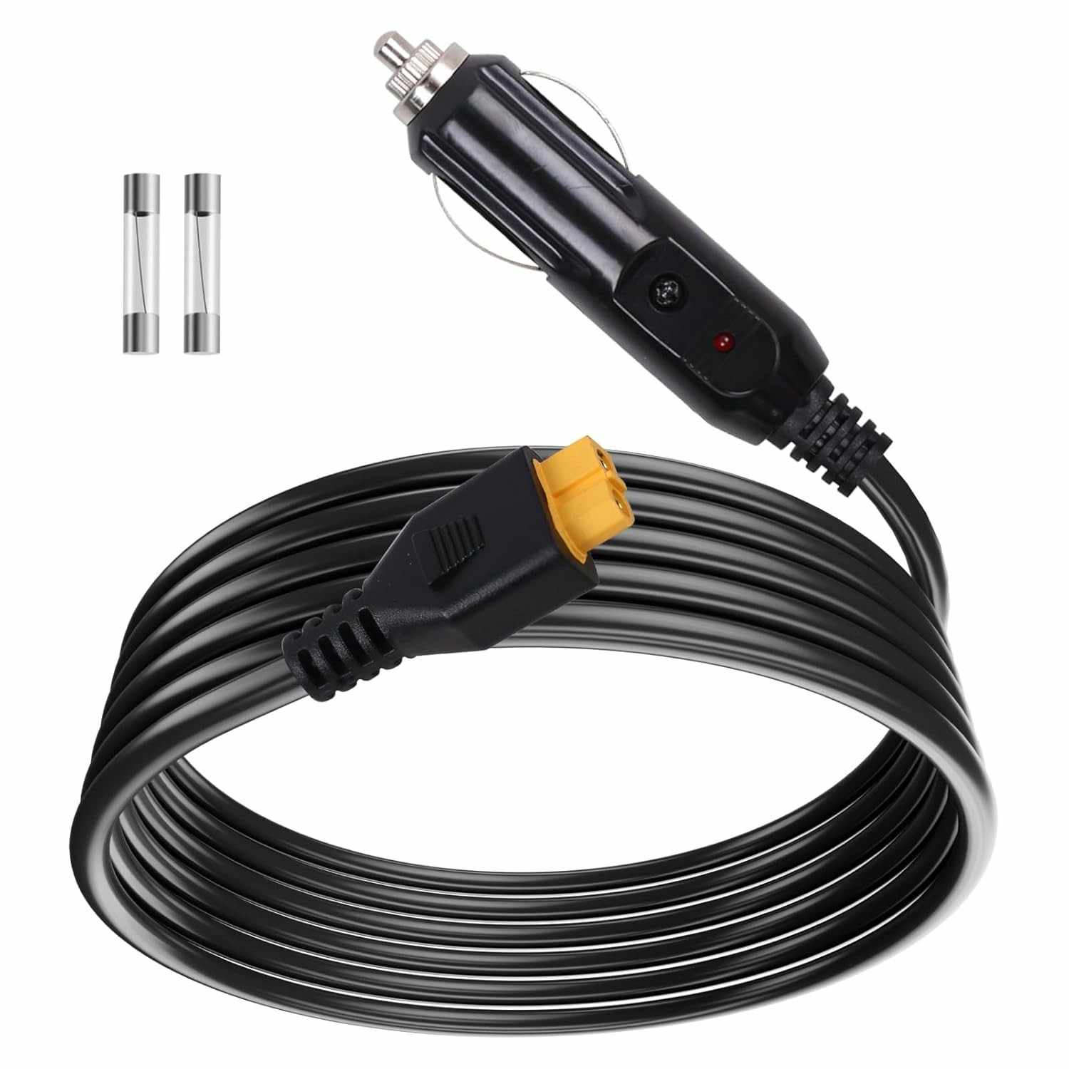 Carregador Portátil Veicular 12V/24V XT60: Energia para Ecoflow, Bluetti e Anker