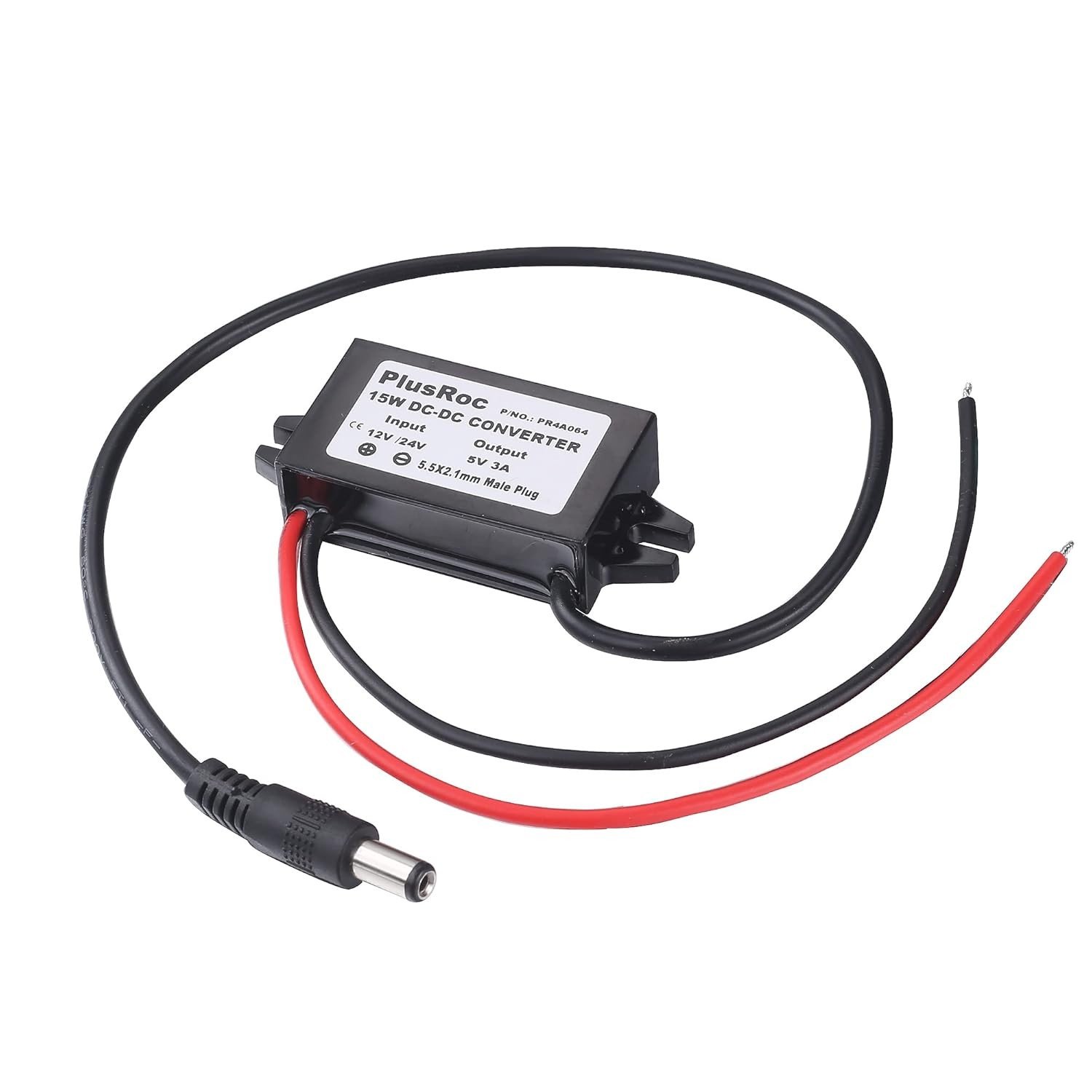 Adaptador PlusRoc 12V/24V para 5V DC: Energia Confiável para Câmeras e LEDs