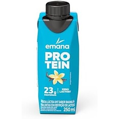 Emana Protein Baunilha: 12x 250ml Sem Açúcar