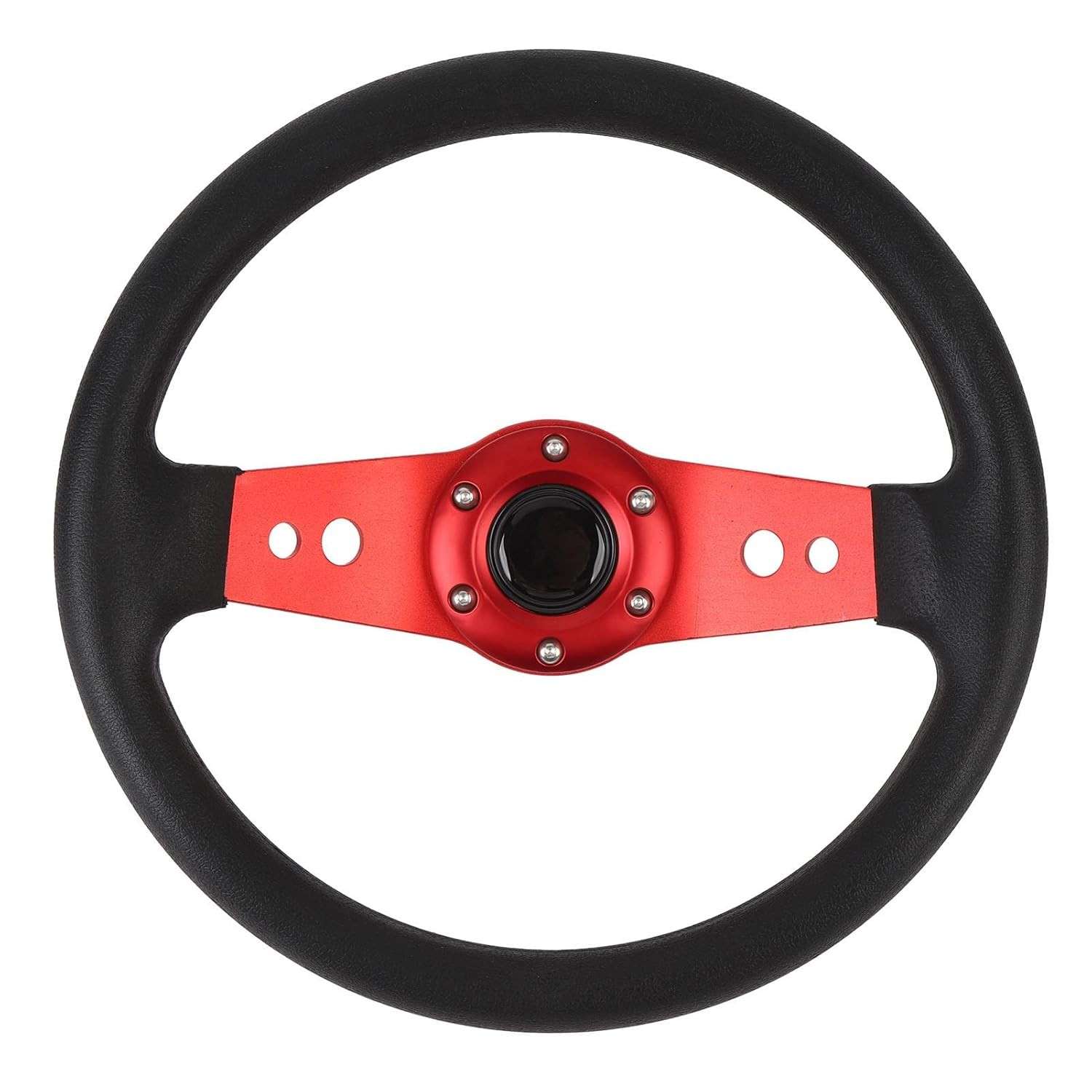 Volante de Corrida WALFRONT 13" PU Vermelho: Estilo e Controle para Seu Carro